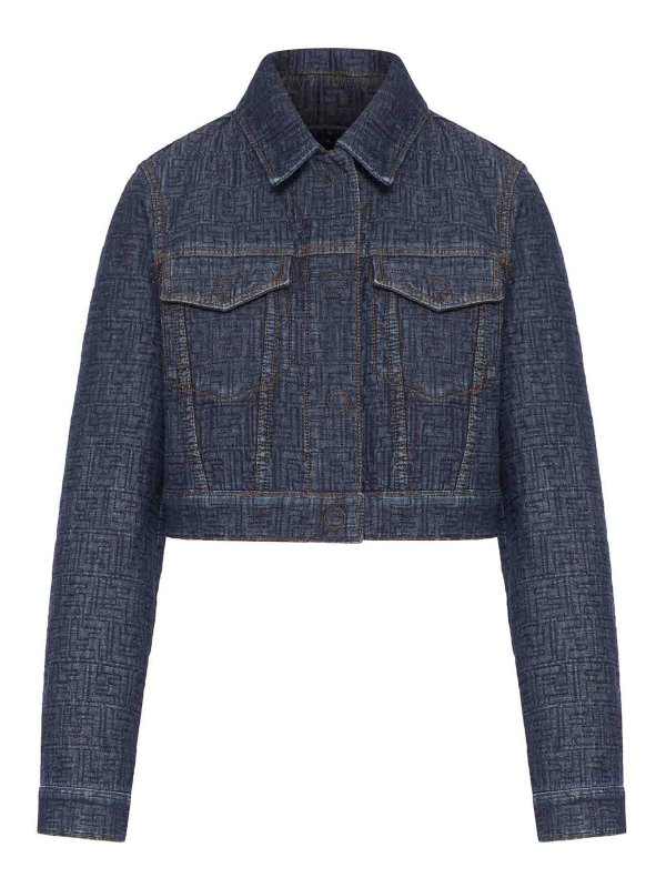 FENDI: denim jacket - Ff Denim Jacket