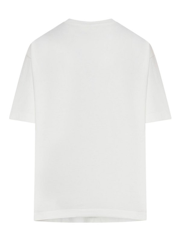 FENDI: t-shirts online - White Cotton Jersey T-Shirt