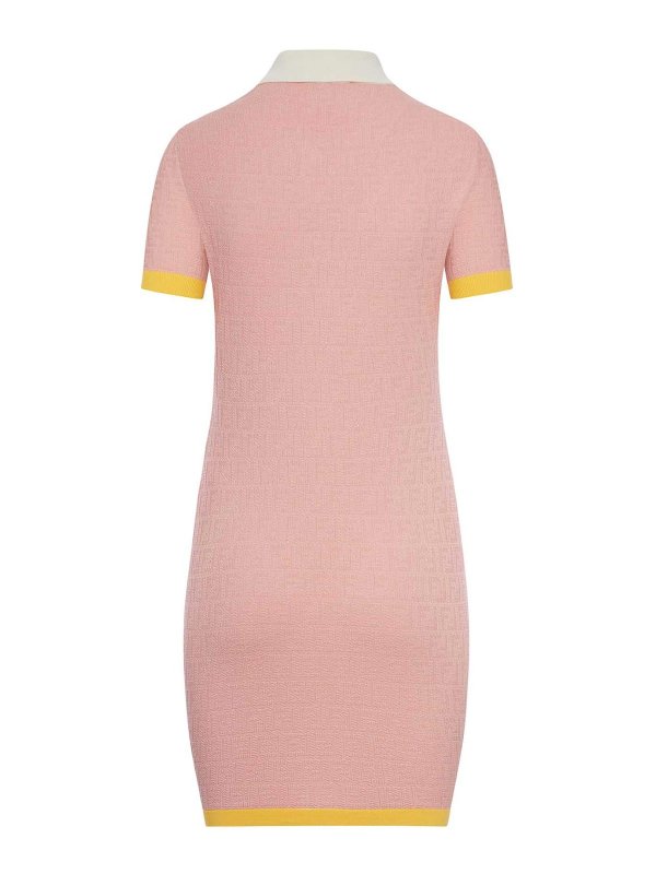 FENDI: knee length dresses online - Ff Cotton And Silk Dress