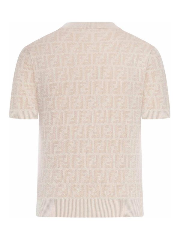 FENDI: crew necks online - Ff Wool And Silk Sweater