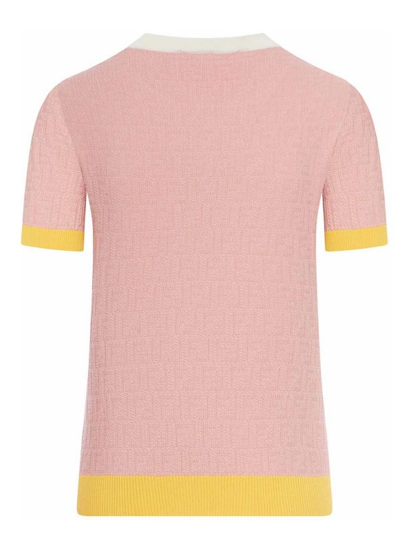 FENDI: crew necks online - Crew Neck Cotton And Silk Sweater