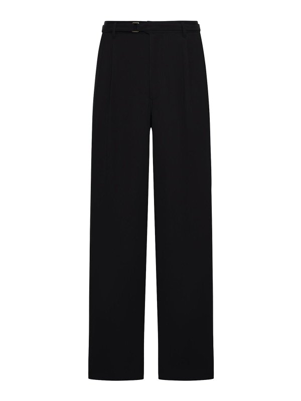 GIORGIO ARMANI: casual trousers - Cupro Asv Natt Single Flated Pants