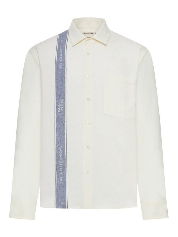 J.W. ANDERSON: shirts - Long-Sleeved Linen Shirt
