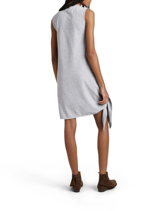 Knotted Hem Dress In Medium Grey Mlange shop online: J.W. ANDERSON
