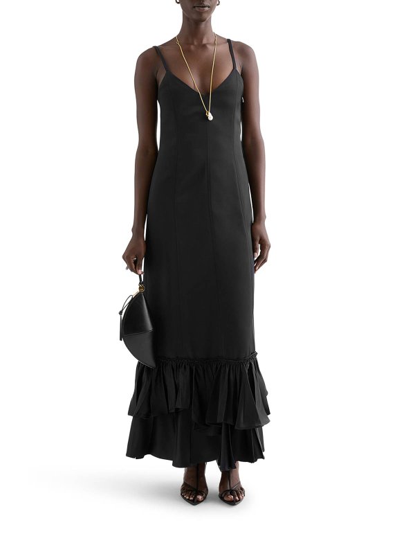 JIL SANDER: Knielange Kleider online - Knielanges Kleid - Schwarz