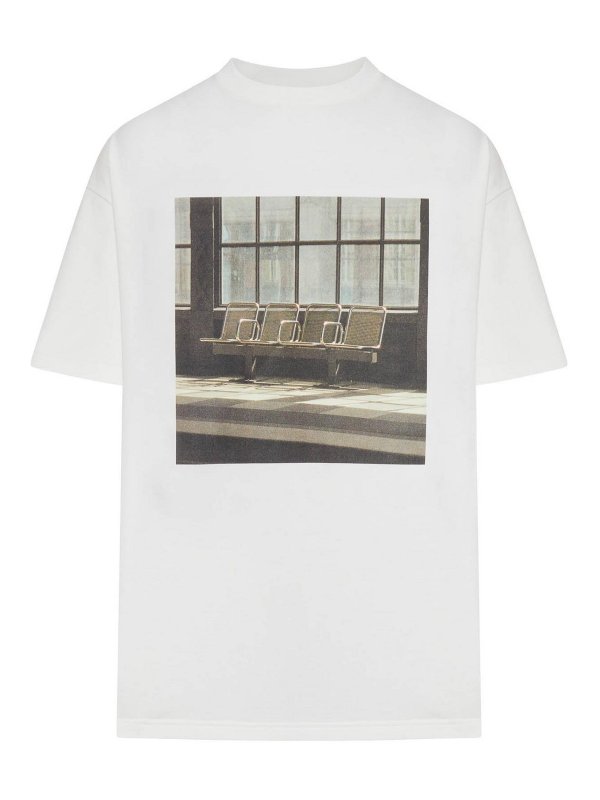 JIL SANDER: t-shirts - Cotton T-Shirt With Photographic Print