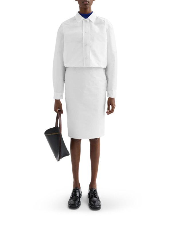 JIL SANDER: ニーレングススカート＆ミディ丈 online - 膝丈/ミディスカート - 白