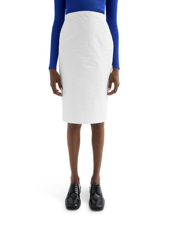 The Best Shops JIL SANDER: ニーレングススカート＆ミディ丈 - 膝丈/ミディスカート - 白