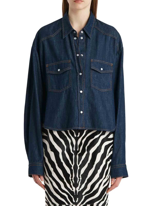 The Best Shops KHAITE: Tops y camisetas sin mangas - Top - Azul