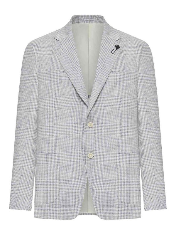 LARDINI: blazers - Single-Breasted Tailored Blazer