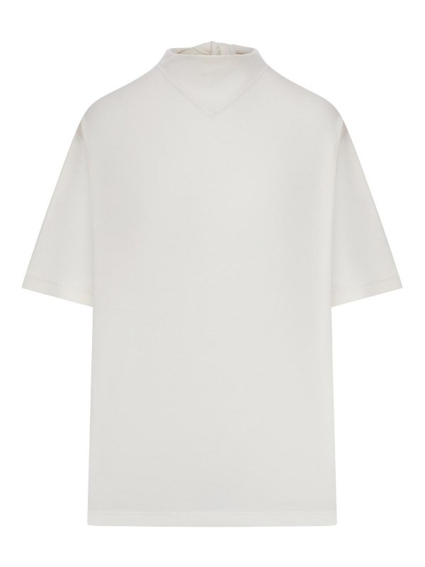 LEMAIRE: t-shirt - T-shirt con sciarpa in jersey