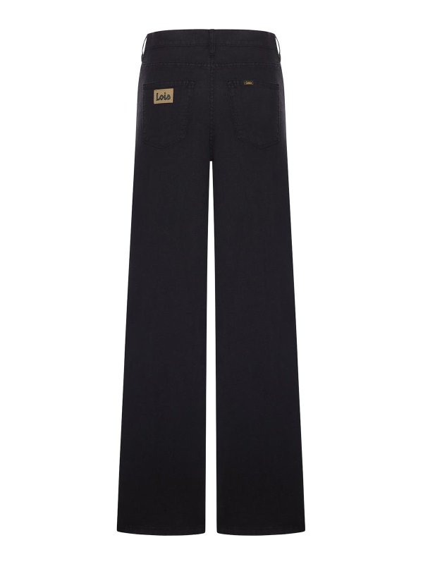 LOIS: jeans dritti, a sigaretta online - Pantaloni Marlene in cotone nero