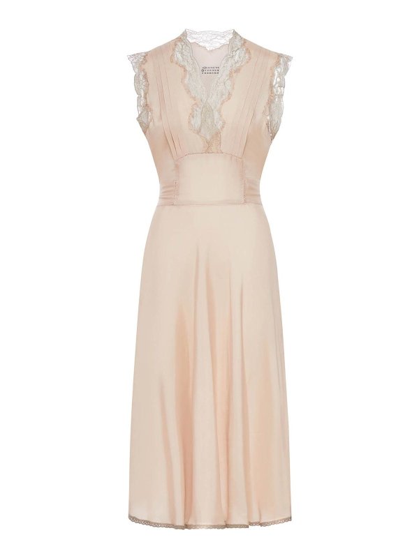 Maison Margiela: ニーレングスドレス - 膝丈ドレス - ピンク