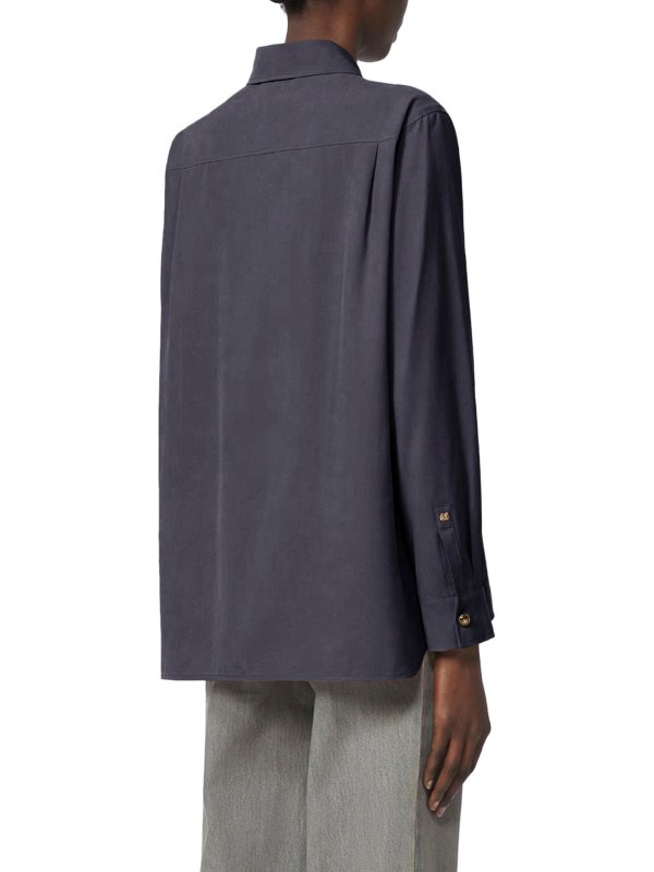 The Best Shops Max Mara: shirts - Siaese Silk Canvas Shirt