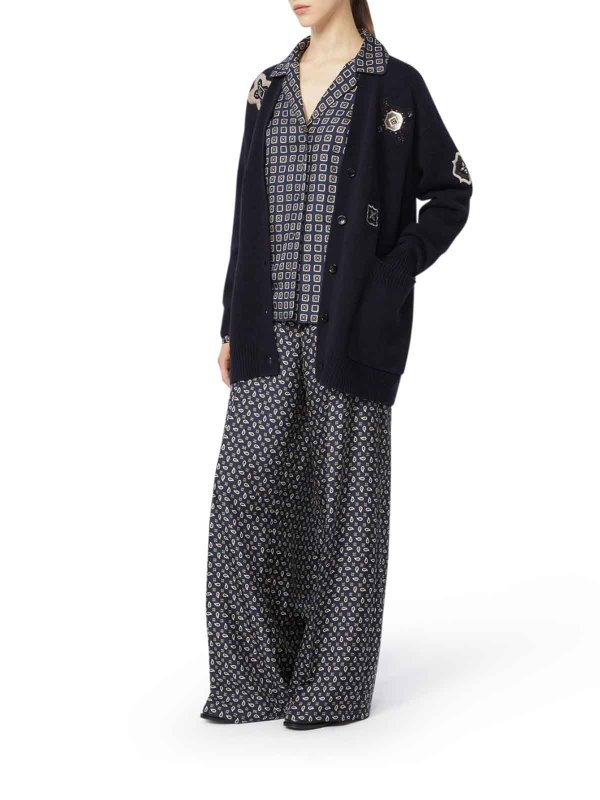 Max Mara: casual trousers online - Printed Silk Trousers