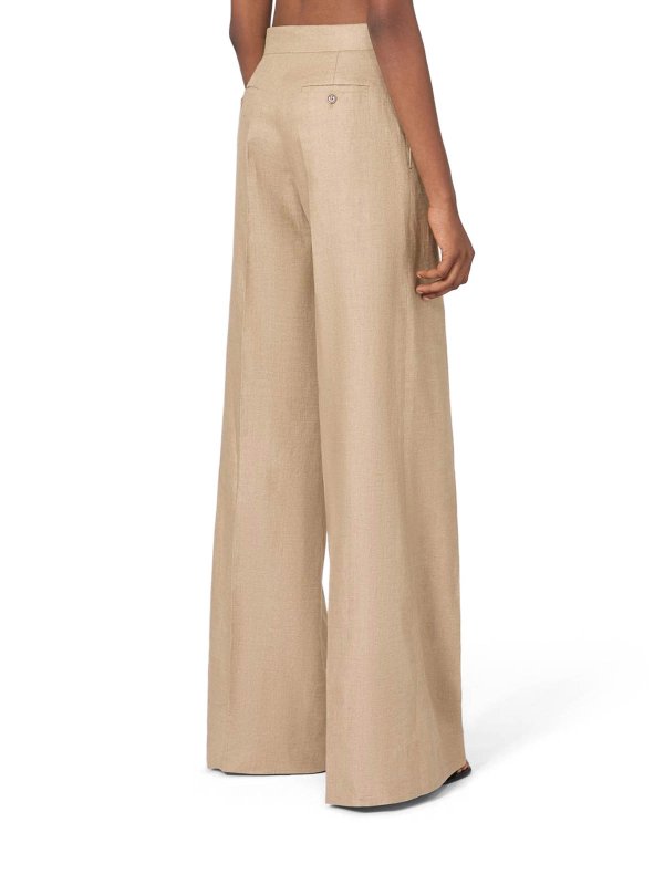 Regular Fit Trousers In Linen Natt Replica 
online: Max Mara