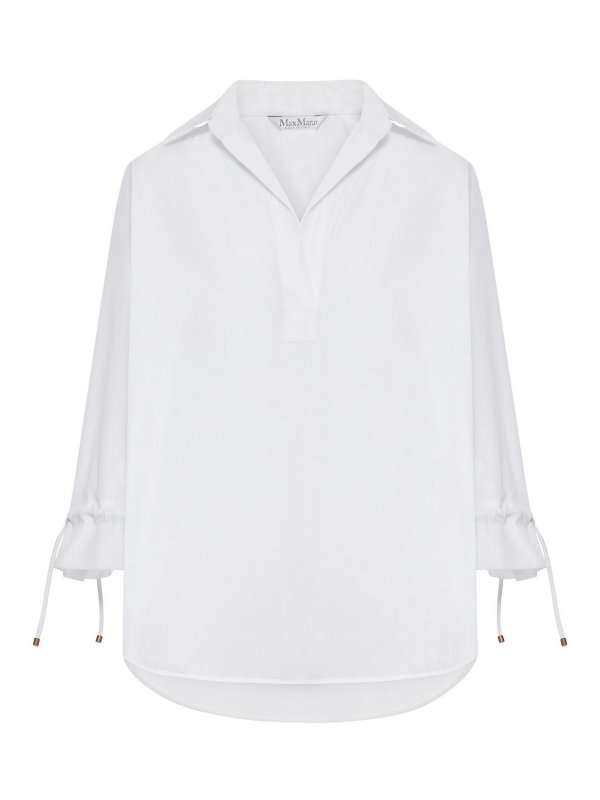 Max Mara: Blusen - Bluse - Weiß