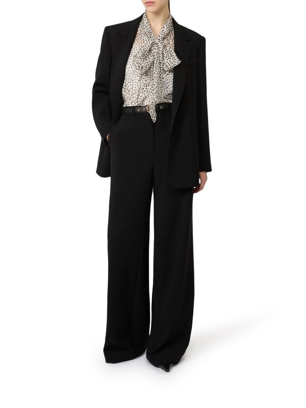 Max Mara: casual trousers online - Wide Leg Cady Pants