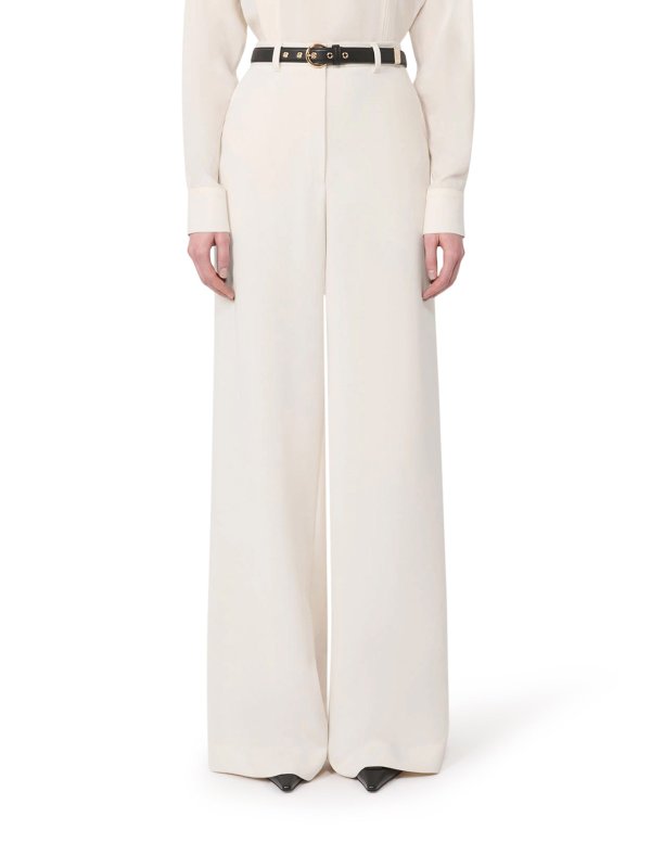 The Best Shops Max Mara: casual trousers - Wide Leg Cady Pants