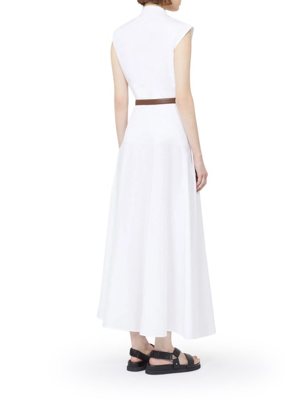 The Best Shops Max Mara: knee length dresses - Cotton Poplin Wheel-Shaped Dress