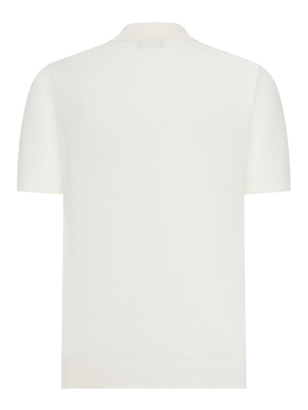 NOME: polo shirts online - Short-Sleeved Silk And Cotton Polo Shirt