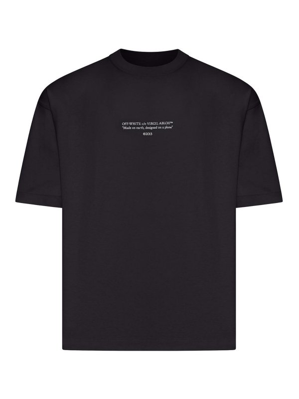 OFF-WHITE: T-shirts - T-Shirt - Schwarz