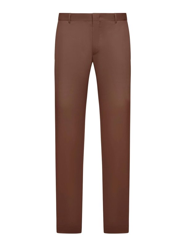 PT TORINO: Pantalons élégants - Pantalon Couturier - Marron