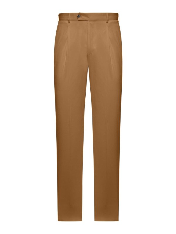PT TORINO: Pantalons élégants - Pantalon Couturier - Marron