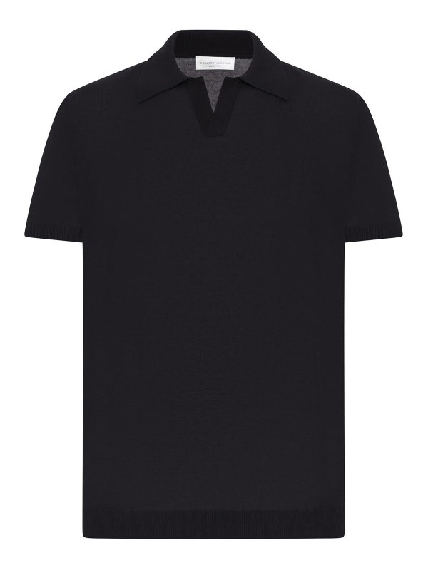 ROBERTO COLLINA: polo shirts - Cotton Polo Shirt Without Buttons