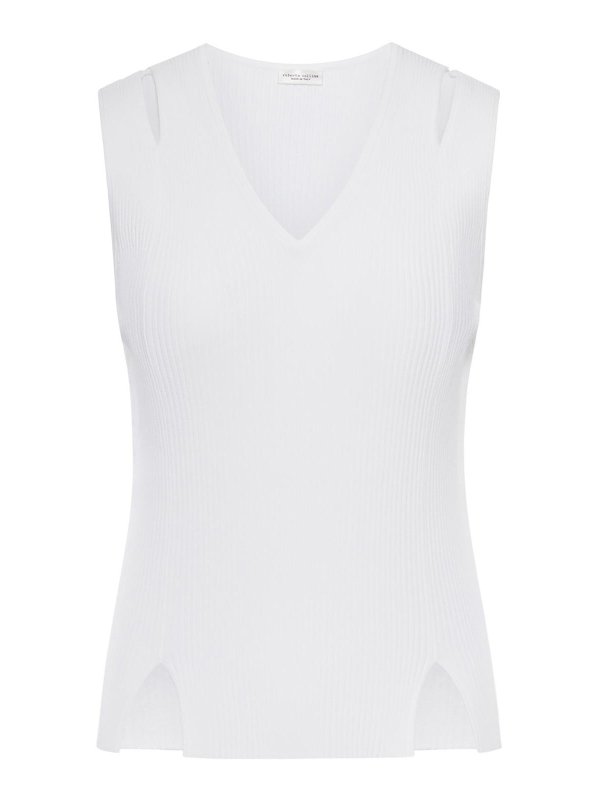 ROBERTO COLLINA: Tops & Débardeurs - Top - Blanc