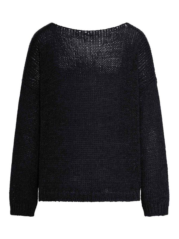 ROBERTO COLLINA: crew necks online - Openwork Sweater With Dropped Shoulders