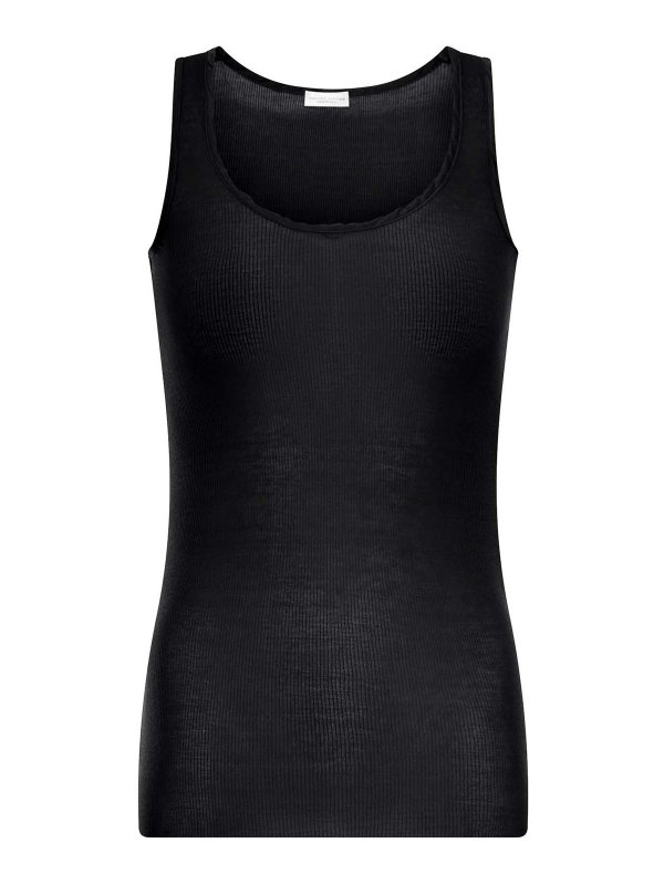 ROBERTO COLLINA: Tops & Débardeurs - Top - Noir