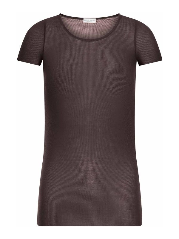 ROBERTO COLLINA: Camisetas - Camiseta - Marrón