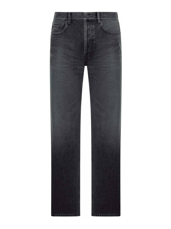 SAINT LAURENT: straight leg jeans - Mick Long Denim Jeans