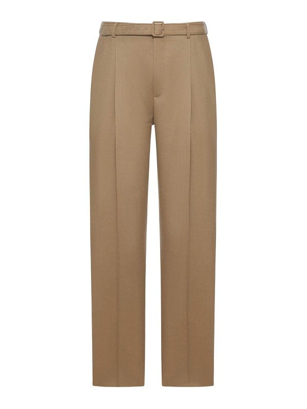 SAINT LAURENT: casual trousers - Slim Fit Wool And Mohair Trousers