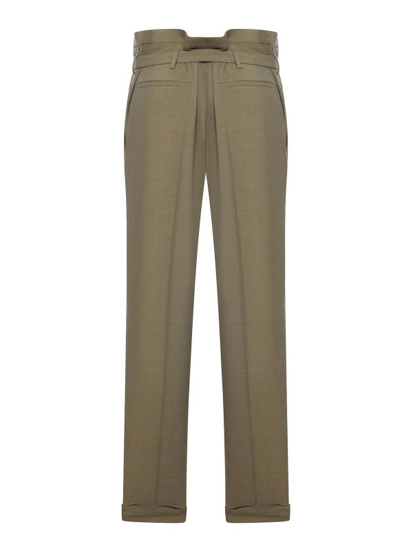 SAINT LAURENT: casual trousers online - Paperbag Pants In Wool Gabardine