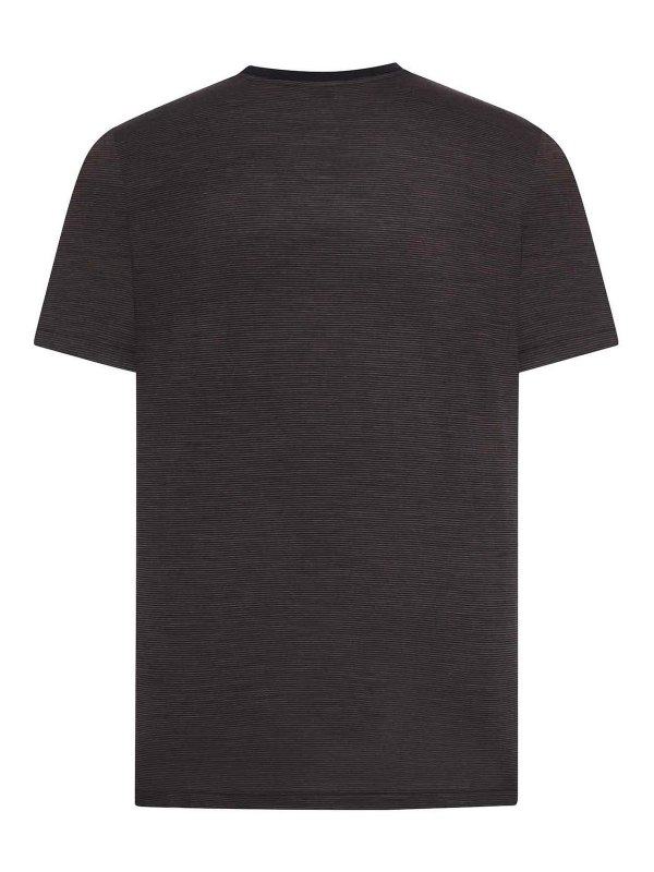 SAINT LAURENT: t-shirts online - Cassandre T-Shirt In Striped Wool