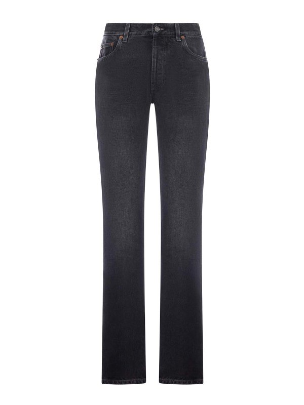 SAINT LAURENT: straight leg jeans - Straight Leg Denim Jeans