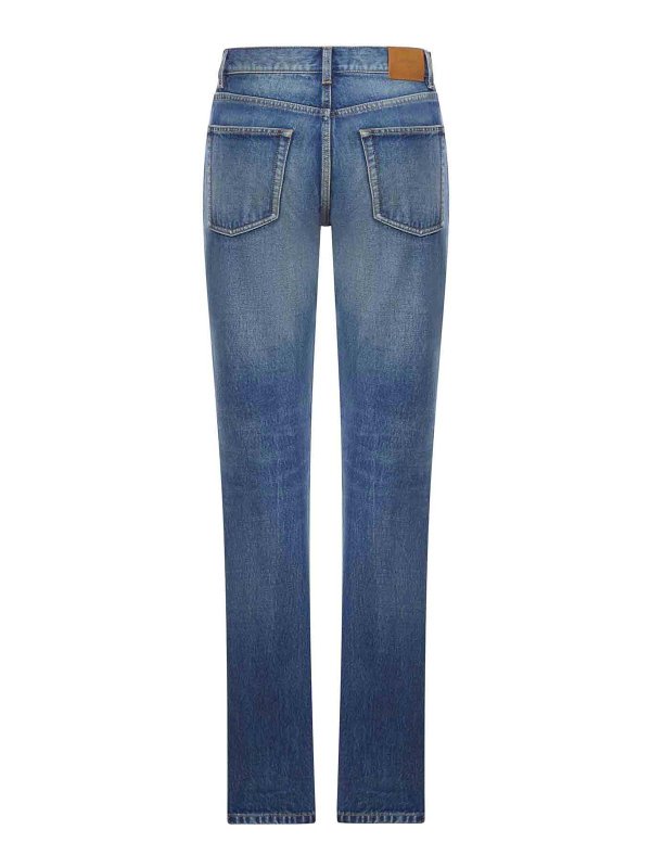 SAINT LAURENT: straight leg jeans online - Straight Leg Denim Jeans