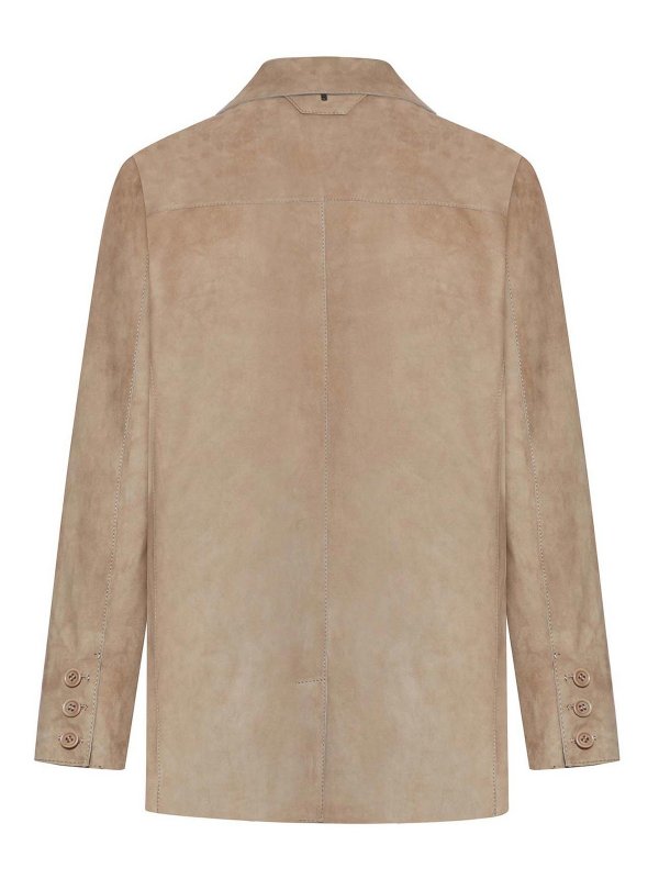 SALVATORE SANTORO: Vestes en cuir online - Blouson En Cuir - Couleur Chair