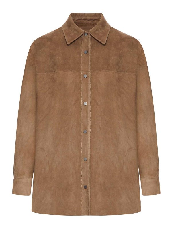 SALVATORE SANTORO: レザージャケット - レザージャケット - ブラウン