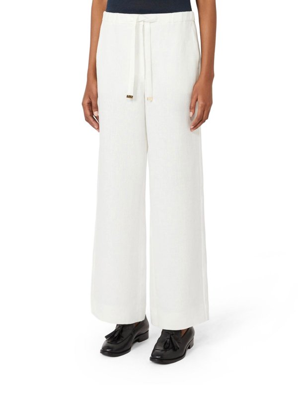 The Best Shops S MAX MARA: Casual Hosen - Casual Hose - Weiß