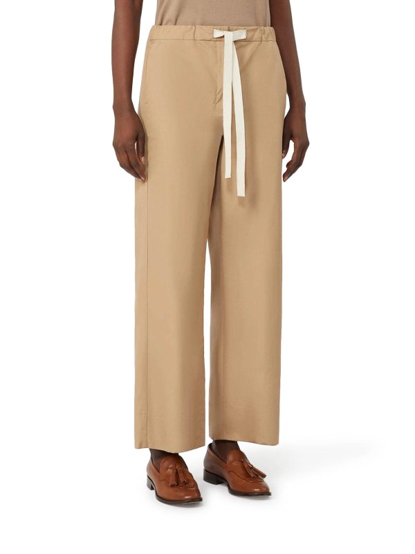 The Best Shops S MAX MARA: casual trousers - Cotton Drawstring Trousers