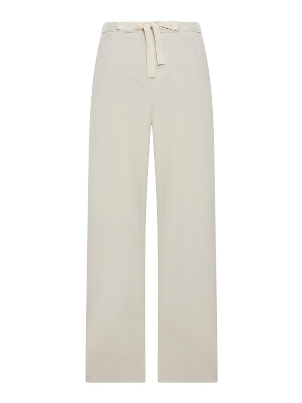 S MAX MARA: カジュアルトラウザー - カジュアルパンツ - 白
