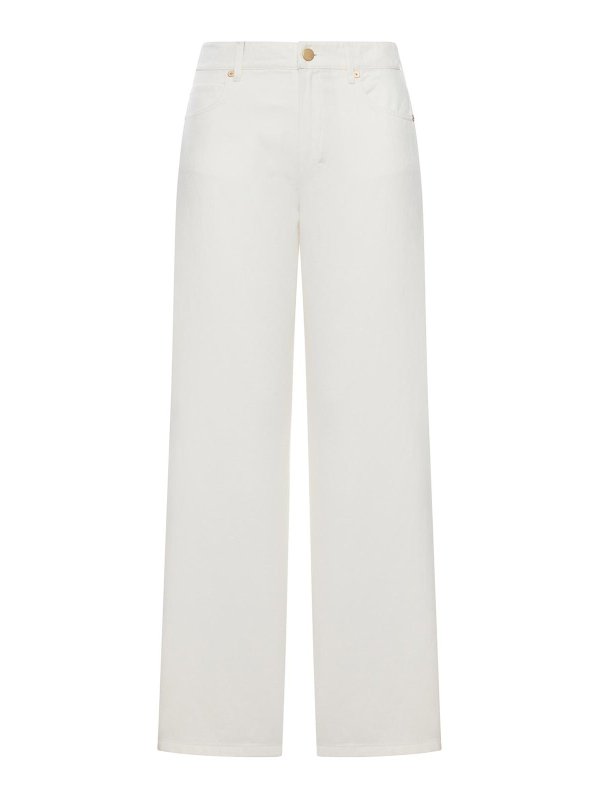 S MAX MARA: casual trousers - 5-Pocket Cotton And Linen Trousers