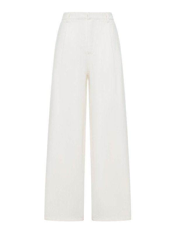 S MAX MARA: カジュアルトラウザー - カジュアルパンツ - 白