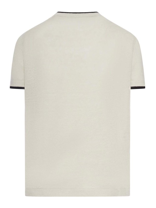 S MAX MARA: crew necks online - Nordic Linen Sweater With Front Graphics