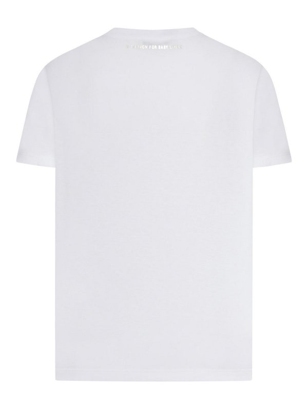 S MAX MARA: t-shirts online - Cotton T-Shirt With Contrasting Side Logo