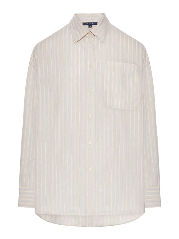 SOEUR: shirts - Oversized Cotton Shirt With Patched Pocket