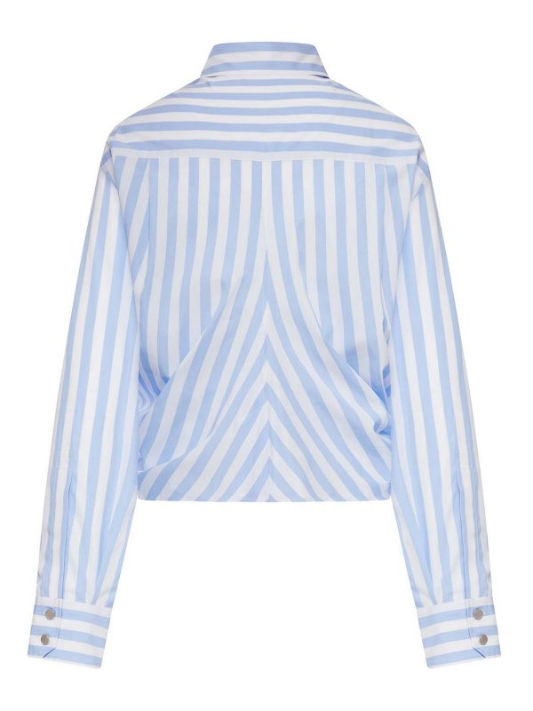 SPORTMAX: shirts online - Palmizi Cropped Cotton Shirt With Front Knot